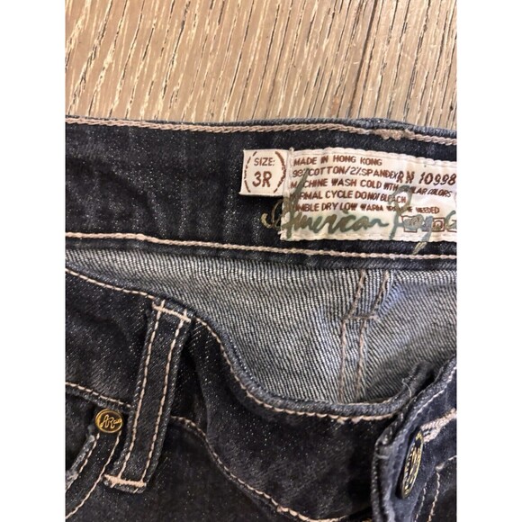 Women’s American Rag Cie Dark Wash Denim Jeans Gray Black Size 3R - Picture 3 of 10
